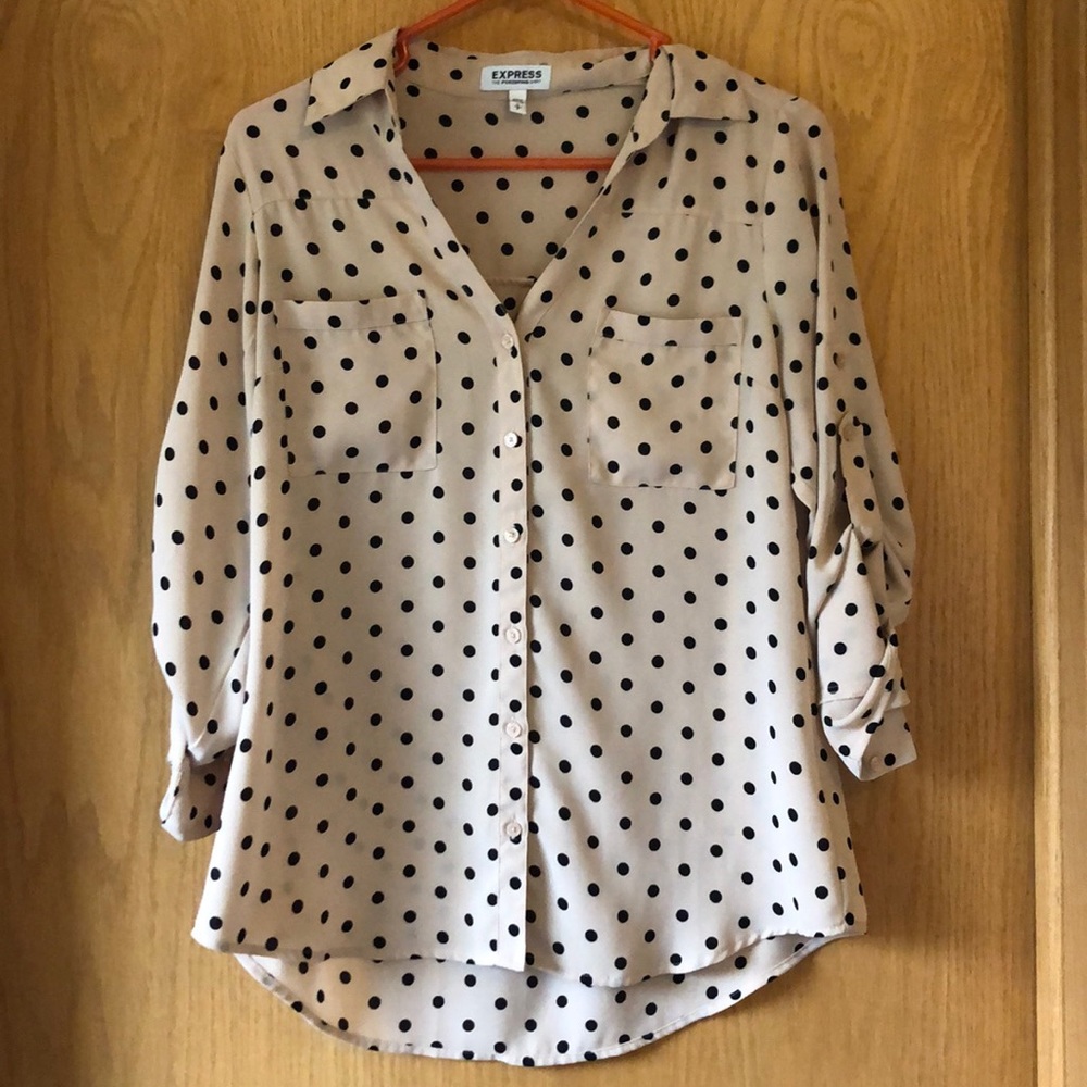Express button down Portofino blouse.